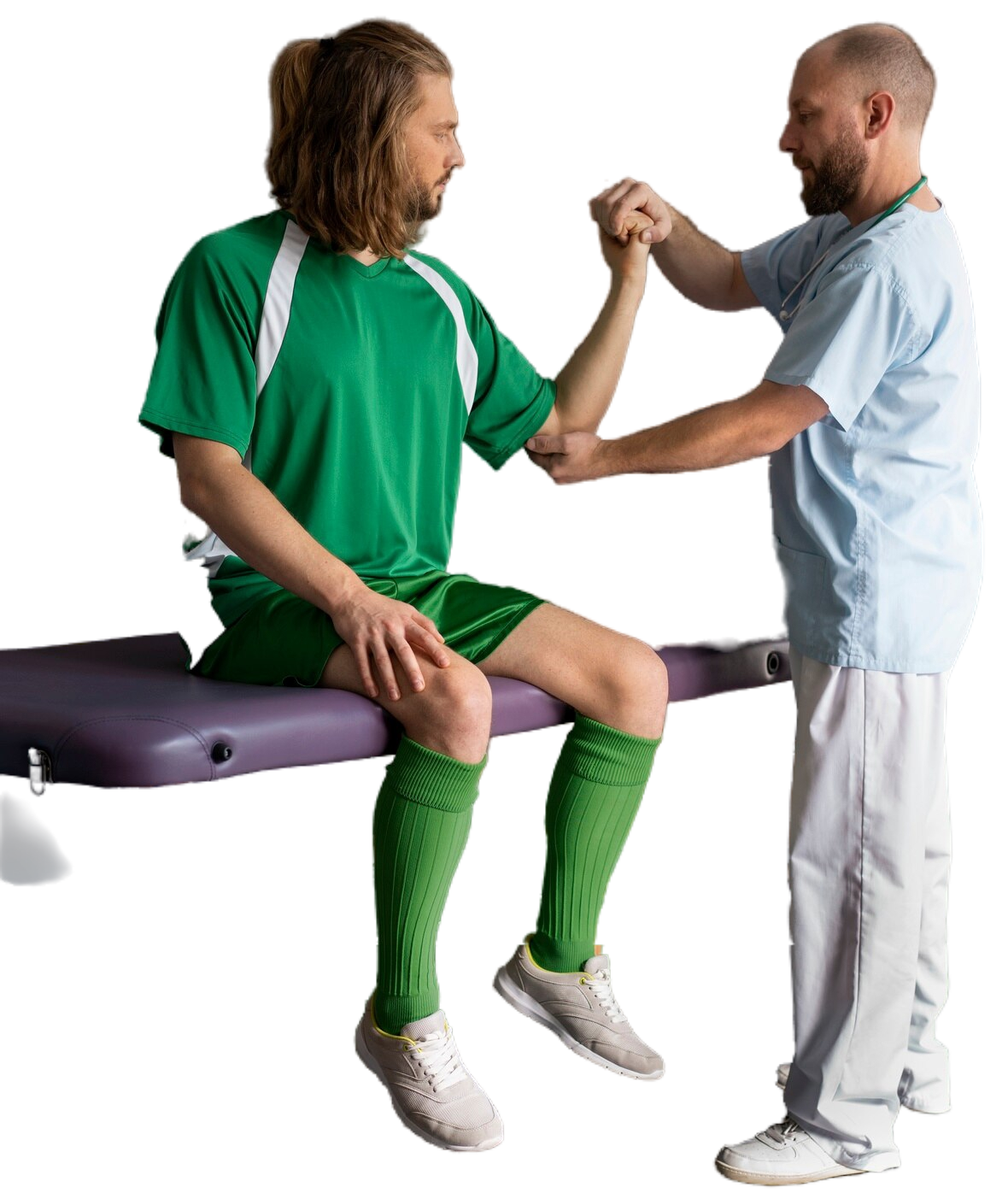 full shot athlete doing physiotherapy e1728405338685